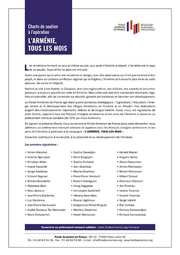 L'Arménie, tous les mois